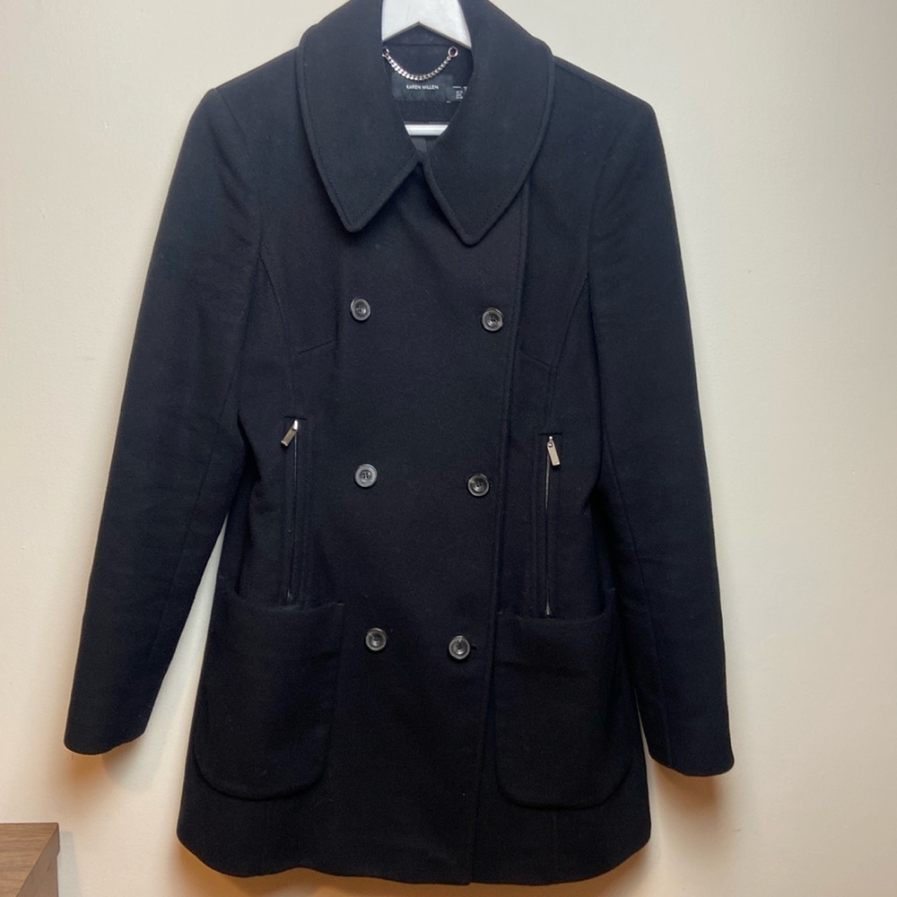 Karen Millen Pea Coat Size USA 8/UK 12/EU 40